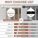 White Curtain Rods for Windows 48 to 84 Inch, Antique Decorative 1 Inch Adjustable Heavy Duty Window Treatment Rods, Vintage Rustic Farmhouse Drapery Rod with Boho Netted Texture Finials (36''-88'' (1 Pack))