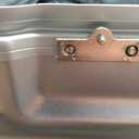 HotWay 26 Inch Checked Zipperless Luggage with Cup Holder, Silver