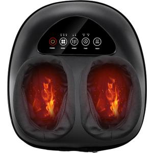 Shiatsu Foot Massager Machine - Toasty Toes Heaven! Heat Surge Technology for Couch Potatoes & Workaholics, Deep Kneading Therapy, Ergonomic Contoured Design