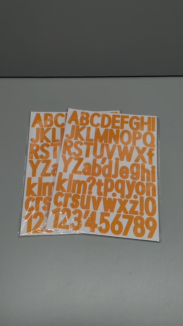 Vinyl Alphabet Stickers - 10 Sheets, 1 Inch Self-Adhesive, Yellow Letter Decals for Mailbox, Scrapbooking, DIY Crafts, Classroom Decor, Door 2 Pack