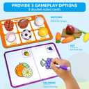 Sorting Toys for Toddlers,3 in 1 Learning Education Sorting Games Cutting Fruit Toys Toddler Coloring,Fine Motor Montessori Preschool Classroom Sensory for 2+ Year Old.