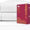 Mayfair Linen 100% Egyptian Cotton Pillow Cases Queen Size Set of 2 - Luxury 1200 Series Standard/Queen Pillow Cases (White), Silky Soft Sateen Cotton Pillowcases Fits Standard Size Pillows