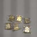 Home Expert 4 Pack (2 Pairs) 3/8 Inch Inset Cabinet Hinges, Self-Closing Face Mount Hinges with Door Bumpers, Satin Brass Gold for Kitchen Cabinets, Bathroom Vanities, Furniture Doors