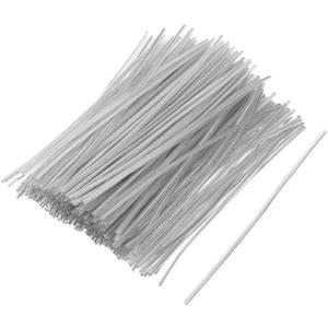 JJUNW 200 Pcs 4-inch Clear Twist Ties, Twist Cable Cord Wire Tie Reusable Fastening, Clear Twist-Ties for Plastic Coffee Bags Gift Wrapping Crafts Plants
