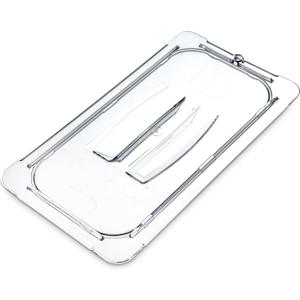 Carlisle FoodService Products 10270U07 StorPlus Third Size Polycarbonate Universal Handled Food Pan Lid, Clear