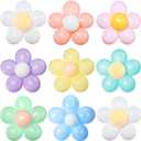 27 Set Daisy Flower Balloons DIY Kit Latex Balloon Daisy Party Decorations 10 Inch Groovy Retro Hippie Balloons for Birthday Baby Shower Wedding Engagement Garland Theme Decor(Cute Color)