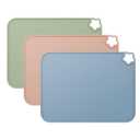 Cutebe Silicone Placemat for Toddles Kids Non-Slip Reusable Portable Kids Placemats for Dinning Table Heat Resistant Placemats, Baby Placemat Stain Resistant Silicone Mat for Dining Table 3 Pack (Blue/Green/Pink)