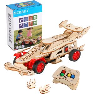 STEM Toys for Boys 8-12, Remote Control F1 Car STEM Building Kit for Kids, 3D Puzzle Science Kits Gift for Boys & Girls Age 8-14 | Birthday Gift Ideas for 8,9,10,11,12,13,14 Year Old Kids (Natural Color)
