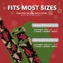 2 x Christmas Watch Bands for Apple Watch Band 38/40/41/42/44/49mm for Men Women, Silicone Waterproof Adjustable Printed Smartwatch Strap for iWatch Series 9 8 7 6 5 4 3 2 1 SE Replacement Wristband Gifts (Red Christmas Tree)