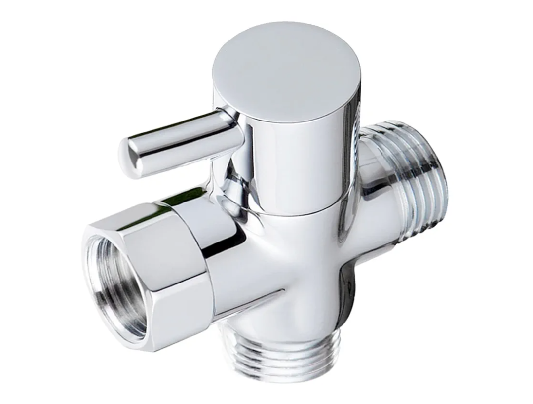 Solid Brass 3-way G1/2 Shower Diverter Chrome Plating