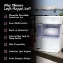 GE Profile Opal 2.0 Ultra Nugget Ice Maker with .75 Gallon Side Tank and Scale Inhibiting Filter, Scoop Included, 38 lbs in 24 Hours, Pellet Ice Machine with WiFi & Smart Connected, Stone White