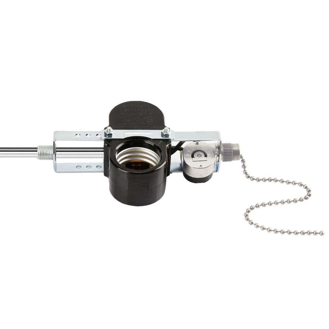 Ceiling Fan Light E-27 Multi Lampholder Socket Ceiling Fan Switch ZE-310D Socket with ZE-109M Pull Chain Switch (Nickel) Ceiling Fan Light E-27 Multi Lampholder Socket Ceiling Fan Switch ZE-310D Socket with ZE-109M Pull Chain Switch (Nickel)