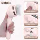 Cat Steam Brush - Anti-Static Rechargeable Steamy Brush for Cats and Dogs, Removes Flying Hair with Release Button and Tank - Pink