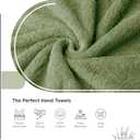 100% Cotton Hand Towel Set of 2, (16 x 28 inches) Sustainable, Soft, Highly Absorbent, Quick Drying, Combed Cotton Hand Towels Pack of 2 Ideal for Hotels, Spa, Bathroom, Dorm, Sage