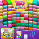 ESSENSON Air Dry Clay 150 Colors, Modeling Clay for Kids, DIY Molding Magic Clay for with Tools, Toys Gifts for Age 3 4 5 6 7 8+ Years Old Boys Girls Kids