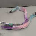 Ponytail Extension with Tie, Colored Hair Extensions, Festival Crazy Hair Day Accessories, Shimmer Tinsel Ponytail Colorful, 18 inch 2 Packs, Ombre Blue to Pink to Purple