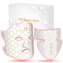 Yahi LED Face Mask Light Therapy, Red Light Therapy for Face, 175 High-Density Light Beads, 7-1 Colors LED Facial Skin Care Mask, White