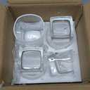 Square Drinking Whiskey Glasses Set of 4, Old Fashioned Glass Cup Bar Set, Stemless Everyday Rocks Whisky Glass Best Present for Men, Scotch, Bourbon, Vodka, Wine, Cocktail, Liquor, Tequila, Smoothie