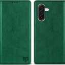 ZZXX for Samsung Galaxy A17 5G Wallet Case with [RFID Blocking] Card Slot Stand Strong Magnetic PU Leather Flip Fold Protective Phone Case for Samsung Galaxy A17 Case Wallet(Green-6.7 inch)