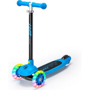 ZIFFY Multicolor 3 Wheel Scooter for Kids 3-5, Toddler Kick Scooters with LED Light-Up Wheels for Boys and Girls, 5 Adjustable Height and Lean-to-Steer Design, Support up to 110 lbs (Blue)