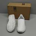 ZOVE Wide Toe Box Shoes Women Wide Width Waterproof Leather Hands Free Nursing Sneakers Ultra Light Extra Wide Walking Sneakers Non-Slip Chef Diabetes Nurse Work Shoes 39