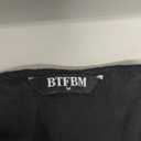 BTFBM Womens Summer 2025 Casual Midi Maxi Dresses Lightweight Short Sleeve V Neck Elastic Waist Boho Beach Dress Pockets(Black, Medium)