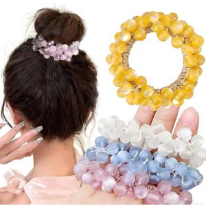 The pink beaded bracelet that doubles as a hair tie Small Youth