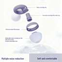 30dB Noise Cancelling Ear Plugs for Sleeping - Reusable Silicone Earplugs for Adults & Kids, Soft Ear Protection for Snoring, Concerts, Lawn Mowing, Travel & Work (6 Ear Tips with Case, Violet) (Medium)