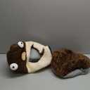 Cat Beds for Indoor Cats - Cat Bed Cave with Removable Washable Cushioned Pillow, Soft Plush Premium Cotton No Deformation Pet Bed, Lively Pufferfish cat House Design, Brown, Multiple Sizes (L 16.5'')