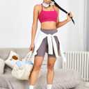 RUNNING GIRL Y-Back Sports Bras for Women, Medium Impact Wirefree Padded Bra Workout Crop Top Longline Sports Bra Push up (Pink, XXL)