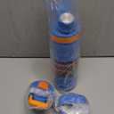 IDEUS Insulated Stainless Steel Water Bottle with 2 Leak-Proof Lids, Thermal Water Flask for Hiking Biking, 18oz, Bright Blue