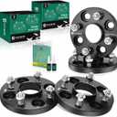 YHTAUTO 4x100mm Hubcentric Wheel Spacers 15mm Fits Dodge Charger, Chevrolet Cobalt, Chrysler, Saturn, Pontiac, Geo Models, Forged Tire Spacers 15mm with M12x1.5 Studs 57.1mm Hub Bore 4Pcs, Black (15mm Thickness)
