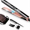 DORISILK 500 Degree High Temp Professional Hair Straightener，30s Fast Heating Ceramic Flat Iron ，2 in 1 Hair Straightener and Curler，Plasma Flat Iron Get Frizz-Free ，Dual Voltage for Travel Using