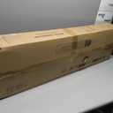 Claiks Electric Standing Desk, Adjustable Height Stand up Desk, 24x48 Inches Sit Stand Home Office Desk with Splice Board, Black Frame/Rustic Brown Top