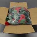 Aneco 4 Pack 32 FT Red Flower Garland Artificial Rose Vines Roses Fake Vine Flowers Plants Party Supplies for Holiday Wedding Garden Craft Art Decoration