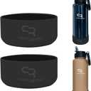 2 x 40 oz Water Bottle Boots  2-Pack Black Silicone Protective Sleeves  Designed for CoolReady 40 oz Bottles  Shockproof, Anti-Slip Base Covers