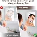 Shaving Shower Mirror Fogless for Anti-Fog Frameless Wall Hanging,XL,Dark