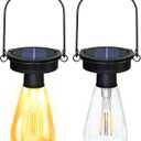 2 Pack Solar Hanging Lights Replacement Top（Top Size 3.23 inch） Solar Lanterns Outdoor Waterproof Can be Used Directly as a Solar Light Bulb Suitable for Courtyard Lighting and Garden Decoration