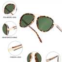 FEISEDY Retro Polarized Aviator Sunglasses for Women Men Vintage Square Sunglass With Classic Style B0259