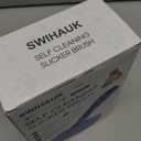 Swihauk Self Cleaning Slicker Brush - Skin Friendly Deshedding Grooming Tool for Dogs & Cats, Suitable for Shedding & Haired Pets, with Pet Supplies Accessories, Blue