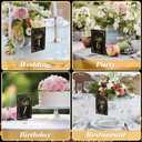 31 Sets Table Number Cards with Holders, Gold Black Table Numbers 1-30 and Head Table Holder 2 Inch Wedding Table Numbers Stand Place Card for Restaurants Party Centerpieces