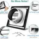 4" Upgrade Metal Dryer Vent Cover for House, Premium Stainless Steel Dryer Vent with 4 Screws Rubber Gasket, Best Exterior Wall Vent Cover with Louvre for Dryer Vents Range Hood Vent AC Vent