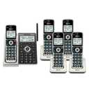 AT&T BL3107-5 DECT 6.0 5-Handset Cordless Phone with Bluetooth Connect to Cell, Smart Call Blocker, Digital Answering System, Extended Range, Big Buttons - Titanium Black