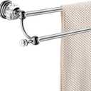 WINCASE Chrome Towel Bar, Adjustable Double Towel Holder, Silver Crystal Bathroom Towel Racks Wall Mounted