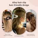 B.PHNE Flat Hair Claw Clips for Women,Matte Medium Hair Clips for Thick & Thin Hair- Comfortable Everyday Use for Office, Yoga, Party & Casual Styling (4PCS F)