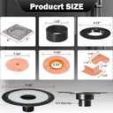 Shower Drain Kit Compatible with Schluter Kerdi System with Integrated Bonding Flange 4" Stainless Steel Square Drain Grate 2" Outlet and Waterproof Corner Seals, Silver