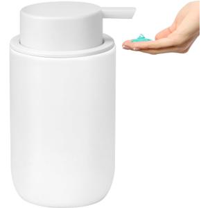 Soap Liquid Dispenser Ceramic with Easy-to-Press Pump Hand Liquid Dispenser (Can't Foam) for Shampoo Bathroom Countertop 13.5 oz