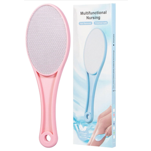  Nano Glass Foot File Callus Remover, Beomeen Hard and Dead Skin Remover for Feet, Double Sided Foot Scrubber Pedicure Tool, Hair Eraser for Softer & Smoother Feet, Random Black/White Glass