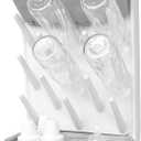 Ubbi Vertical Baby Bottle Drying Rack, Space Saving Countertop Drying Rack Baby Organizer, Gray