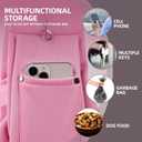 Dog Carrier Sling - Reversible Puppy Carrier Purse with Storage Pocket, Hand-Free Dog Sling Carrier for Carry Small Dogs and Cats, Travel Safety Harness, Dog and Cat Harness (Pink)